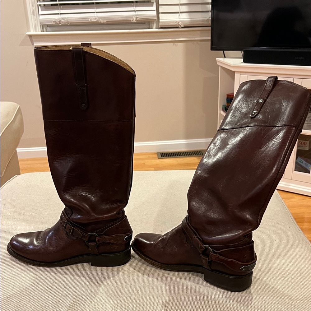 Frye Chestnut Leather Boots